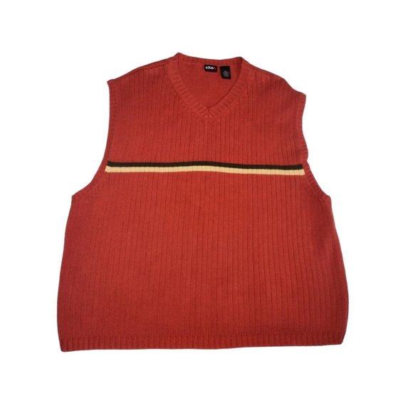 Vintage cXs 21 Ribbed Sweater Vest Mens Size XXL Rust Australia Dad Pullover - Picture 1 of 6